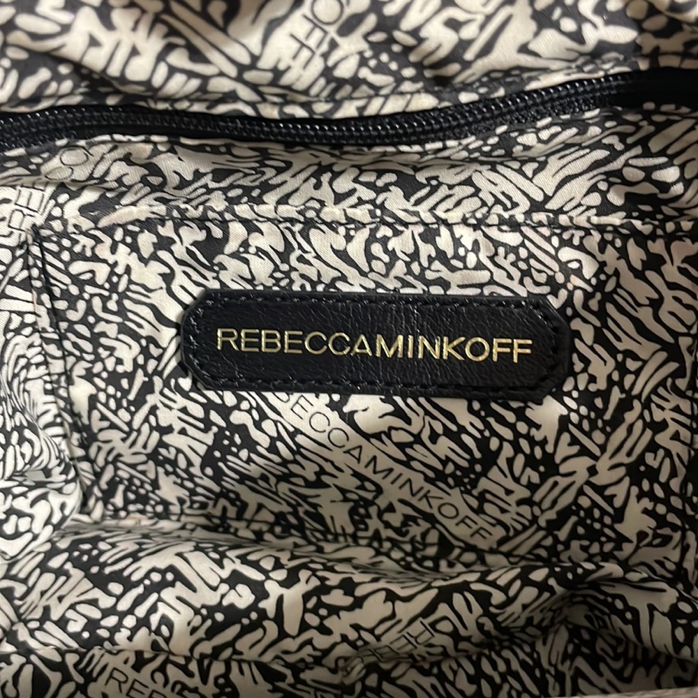 Rebecca Minkoff Tan Leather crossbody shoulder bag with chain adjustable strap - Picture 9 of 11